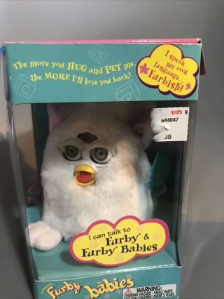 Furby Babies White With Pink Ears 70 - 940 Tags Box Not