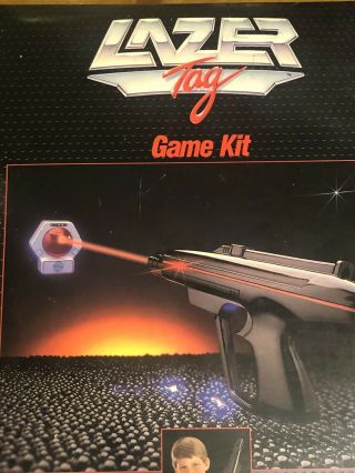 Vintage 1986 Lazer Tag Game Kit Worlds Of Wonder Retro Toy Og Box No Paperwork