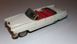1963 Cadillac Tin Friction Toy Car Made In Japan By Bandai 8 "