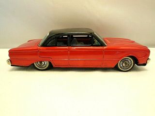 Vintage 1961 Bandai Japan Two Tone Ford Falcon Tin Friction Toy Awesome