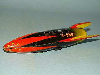 X - 950 Tin Friction Rocket Arnold West Germany