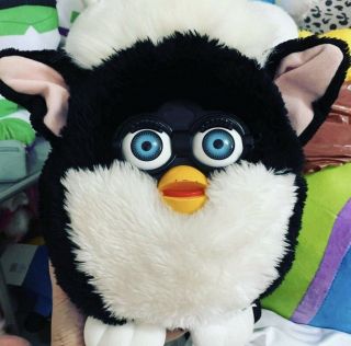 Rare Vintage Tiger Electronics Black And White Furby Backpack 1999