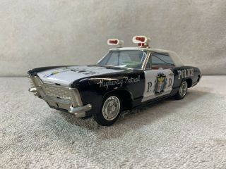Vintage 1960s Tin Bandai Police Highway Patrol Buick Riviera Japanese Toy Car
