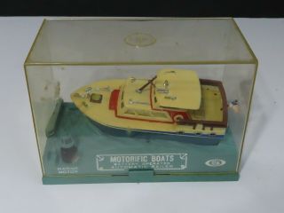 Vintage Ideal Motorific King Of The Sea Boat With Display Case