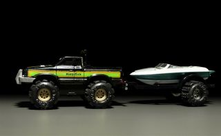 Schaper Stomper Nissan King Cab Trailer and Boat 2