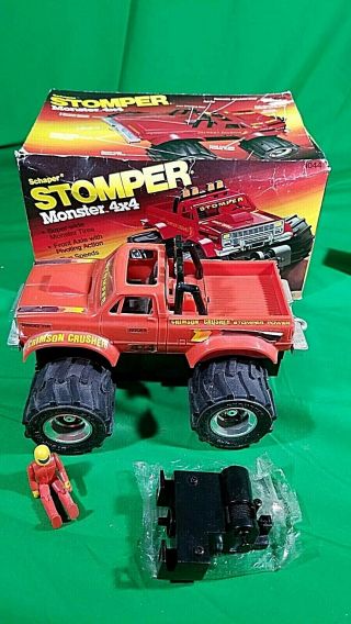 1984 Schaper Stomper Crimson Crusher 9 " Monster Truck Model 1044 W/box