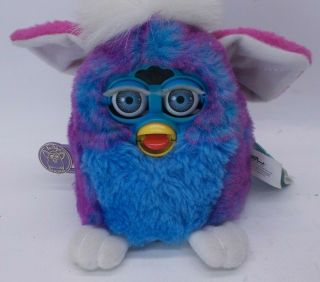 1999 Tiger Electronics Furby Babies Purple & Blue Grey/blue Eyes Tag Not