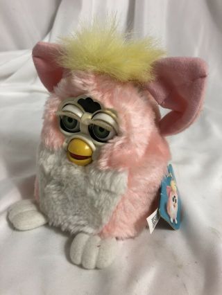 Vintage 1999 Tiger Electronics Furby Babies 70 - 940 Pink Yellow Hair Tags