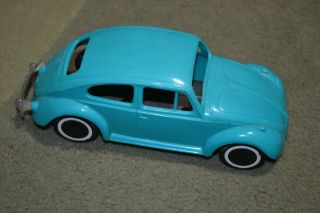 Plastic/metal Arnold? Japan? Friction Vw Split Window Bug/beetle Car Teal/blue