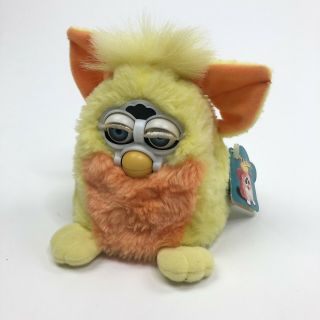 Furby Babies Orange Yellow 1999 With Tags Tiger 1999 70 - 940