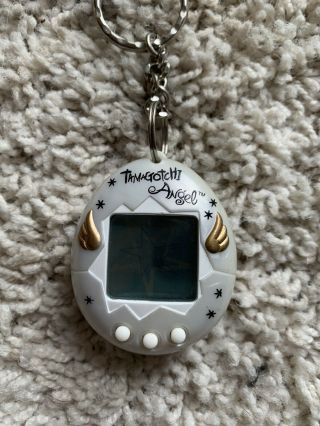 Tamagotchi Angel Vintage Angelgotchi 1810 Pearl White Gold Wings 1997