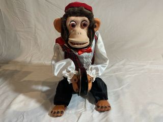 Vintage Multi - Action CHARLEY CHIMP Battery Operated Cymbal Playing 2