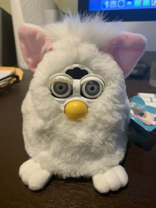 1999 Furby Babies All White - 70 - 940 - & With Tag