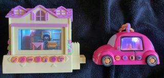 Mattel Pixel Chix Tamagatchi Interactive Electronic Yellow Pink Doll House & Car