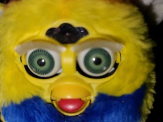 Vintage Furby Baby Babies Yellow Blue Red 1999 Tiger 70 - 940 Green Eyes