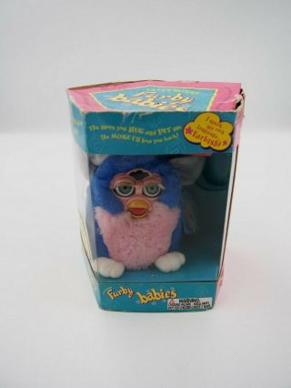 Vtg 1999 Furby Babies Little Baby Blue Pink W/tag Interactive Toy 70 - 940 Read