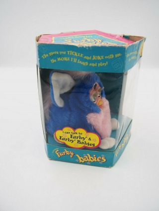 VTG 1999 Furby Babies Little Baby Blue Pink W/Tag Interactive Toy 70 - 940 READ 2