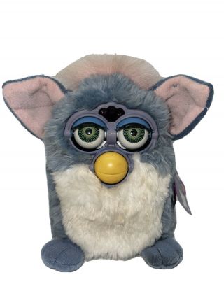 Tiger 70 - 800 Furby Elephant Grey And White With Purple Tag