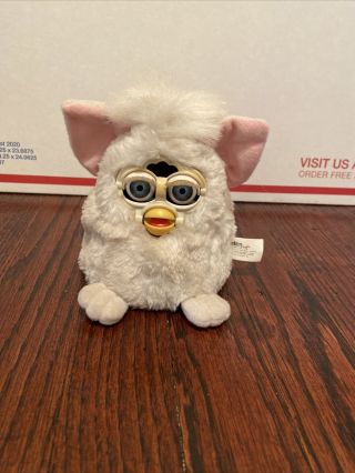 1999 Furby Babies All White Pink Ears - 70 - 940 - &