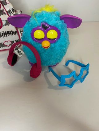 Furby Boom Interactive Teal/purple Toy With Accessories (hasbro,  2012)