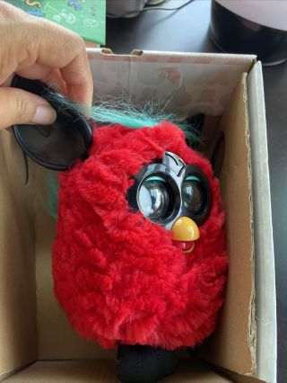 2012 Electronic Red Furby Doll (black Cherry),  Made By Hasbro,  Brand