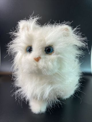 Fur Real Friend White Kitty Cat Plush Stuffed Interactive Walks Meow Toy 2009