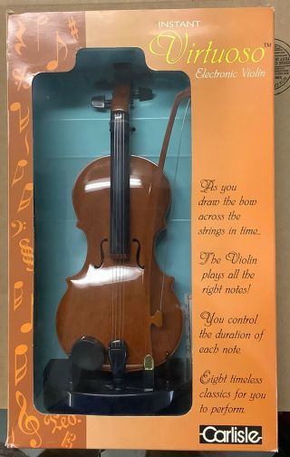 Vintage Instant Virtuoso Electronic Violin By Carlisle Co.  Plays 8 Songs