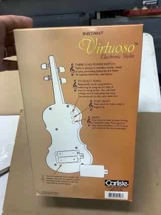 VINTAGE INSTANT VIRTUOSO ELECTRONIC VIOLIN By CARLISLE CO.  Plays 8 Songs 3
