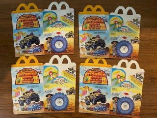 4 Mcdonald’s Stomper Mini 4x4 Happy Meal Boxes