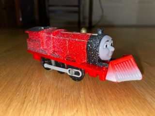 Thomas & Friends Trackmaster Snowy James Motorized Train By Mattel W/ Snow Plow