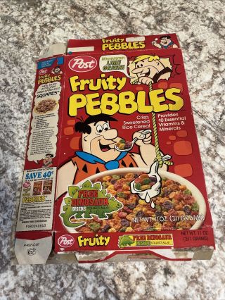 Vintage Post Fruity Pebbles Cereal Box