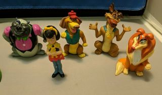1989 SET 6 Wendy ' s ALL DOGS GO TO HEAVEN Anne Marie DON BLUTH PVC COMPLETE 3