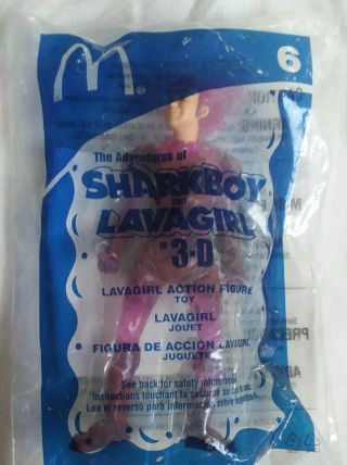 2005 Sharkboy And Lavagirl Figures Shark Squirter McDonalds 2 NIP 1 Out 2
