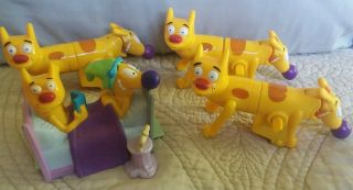1999 Cat Dog Toys 1 Pull Back Bed 3 Wind Up Burger King