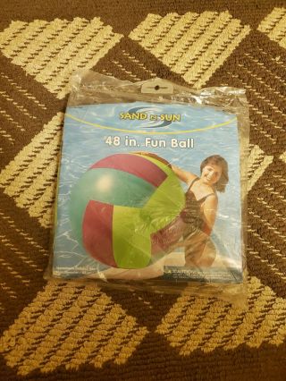 48 " Volley Beach Ball (opened And Repaired)