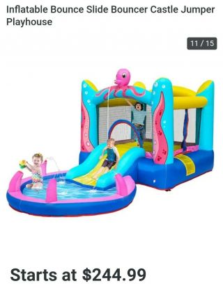 Inflatable Bounce House Water Slide With Blower