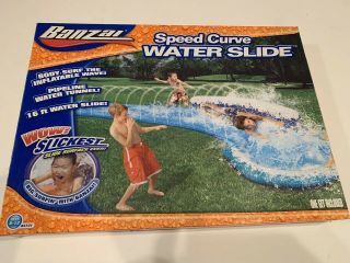 Banzai Speed Curve Water Slide 16ft Slip And Slide Kids Fun