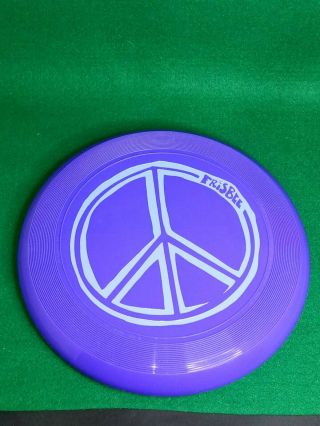 Vintage 1980 Purple Wham - O Frisbee With Peace Sign
