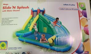 Inflatable Water Slide With Blower Bounce House Bouncer Castle Kids Pool