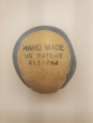 Vintage 1980 ' s Hacky Sack Official Footbag Hand Made US PAT 4151994 Blu / White 3