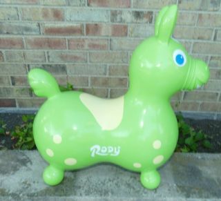 Gynmics Rody Lime Green Bouncing Horse Pony Ledraplastics Italy Kids Hopping Toy