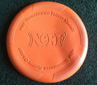 Nerf Unidentified Floppy Object Ufo Orange 1987 Parker Brothers