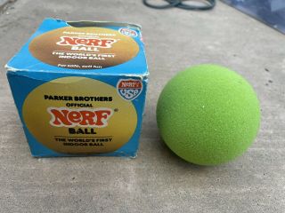 Nerf Ball Green Baseball 1983 Safe Soft Fun Vintage Toy