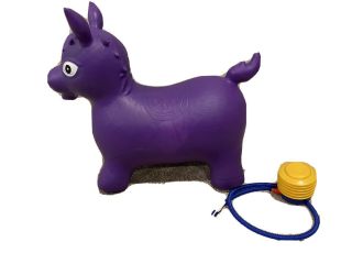 Bintiva Children’s Horse Hopper Purple Child Bounce Inflatable Ball Toy W/ Pump