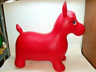 Red Horse Hopper Inflatable Space Hopper / Bouncy Horse