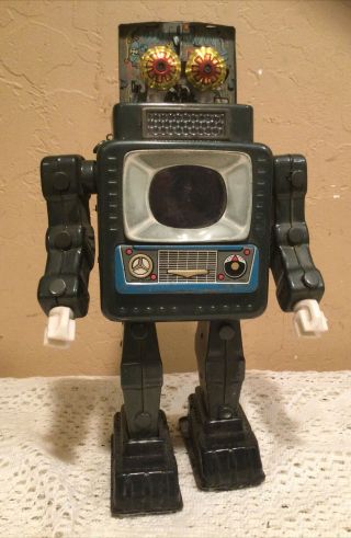 Vintage 1950/60’s Japan 10 - 1/2” Battery Operated Tin/metal Space Alien Robot