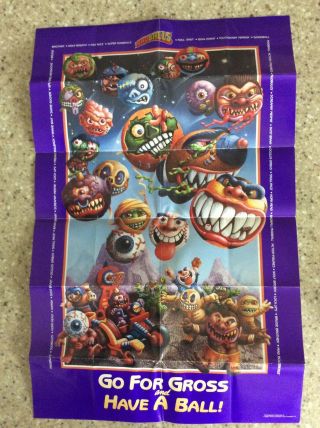 Vintage 1986 Madballs Monster Poster Those Characters From Cleveland