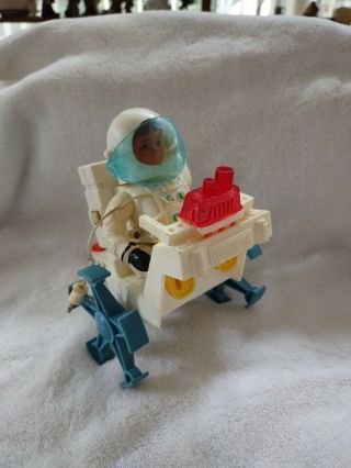 Vintage Eldon Billy Blast Off Astronaut With Vehicle And Light.