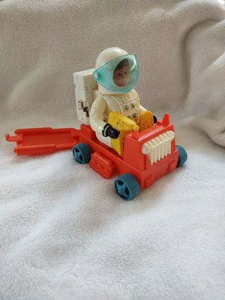 Vintage Eldon Billy Blast Off Astronaut With Vehicle Sled And Tv Gun.
