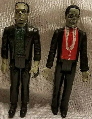 Vintage 1980 Remco Universal Monsters 3.  75 " Frankenstein Phantom Opera Figures